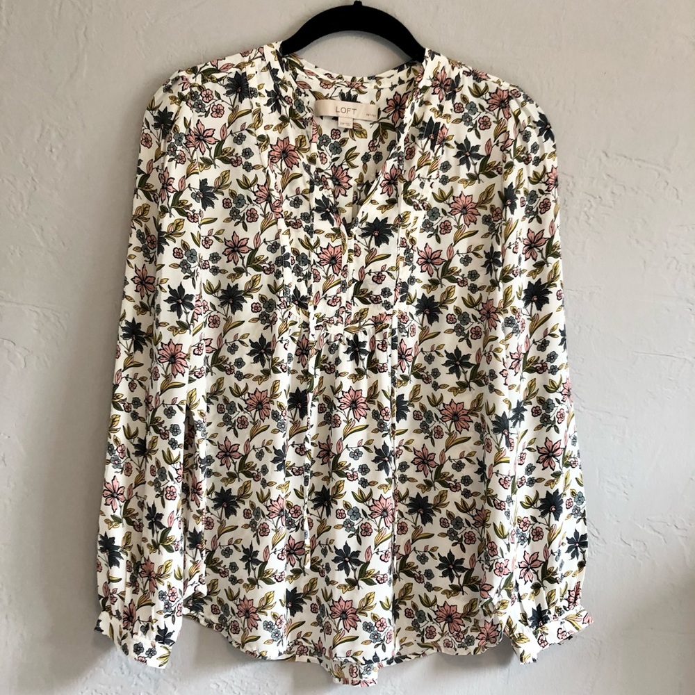 Floral Peasant Top